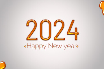 2024 New Year Background Design.2024 Text Design.Greeting Card