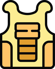 Bulletproof armor icon outline vector. Police vest. Tactical proof color flat