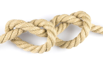 Two heart shape knot of rope