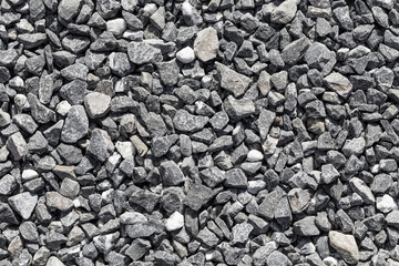 Crushed grey stones