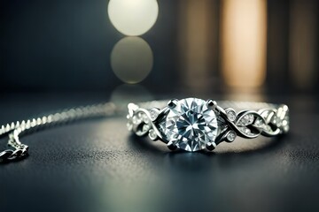 diamond engagement ring generated by AI tool