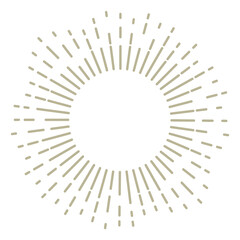 Obraz premium Star burst logo. Golden line rays stamp