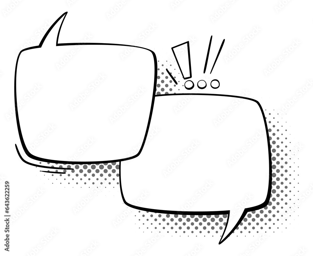 Poster conversation bubbles. empty dialog frames in comic style