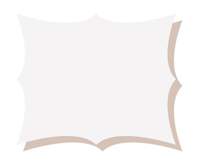 Vintage card. Blank paper label. Decorative shape