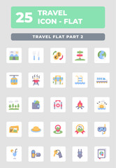 travel holiday flat style icon design