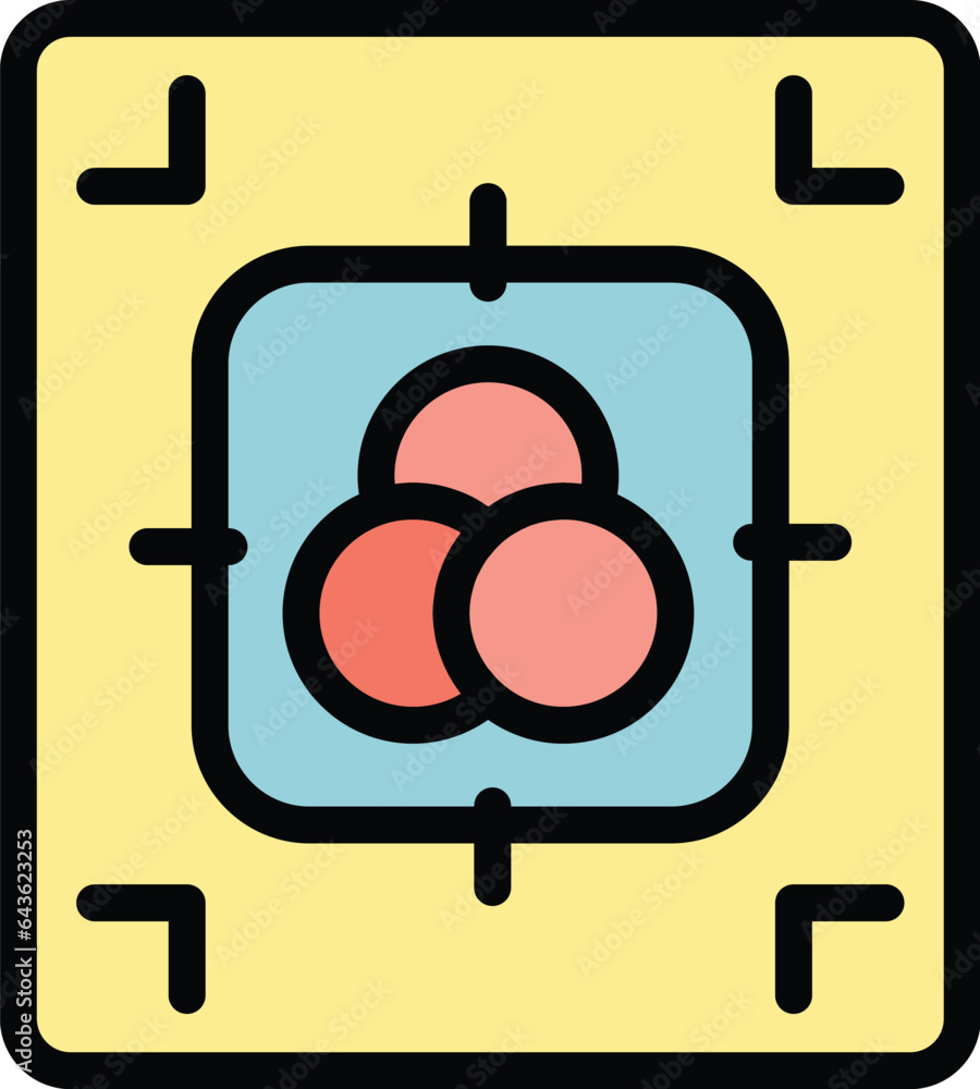 Poster plotter paper icon outline vector. printer device. print machine color flat