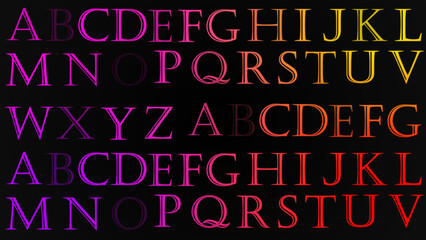 Alphabet colorful A to Z in high resolution.  Alphabet, A to Z, English Alphabet. Easy to use.