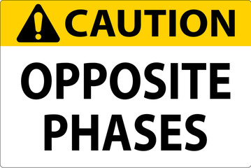 Naklejka na ściany i meble Caution Sign, Opposite Phases