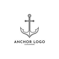 Simple Anchor logo design concept