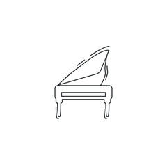 piano line icon. grand piano thin line icon