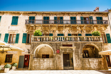 The old Palace of Pima family in the Old town of Kotor