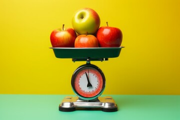 Apples weight scales diet. Generate Ai
