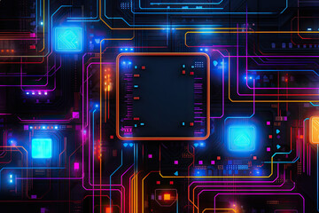 Abstract circuit board technology background. Modern  Electronic technology futuristic.