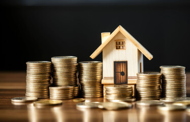Houses with a lot of coin stack, Idea for property investment.