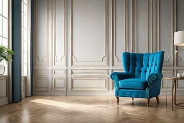 modern living room with armchair