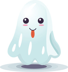 Cheeky Friendly Ghost - Halloween Illustration