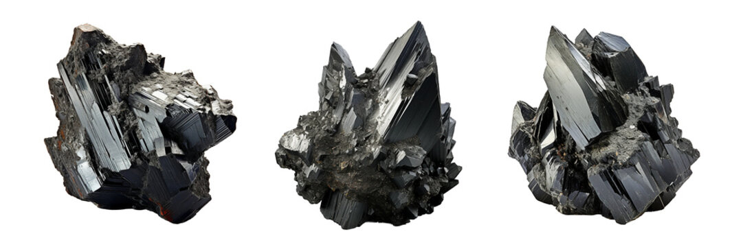 Ilmenite, transparent background, isolated image, generative AI
