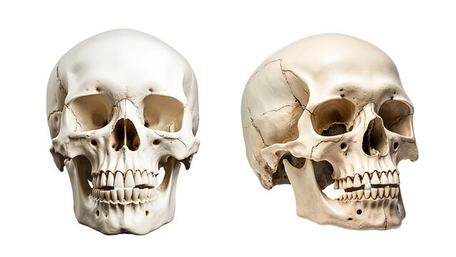 Skull, transparent background, isolated image, generative AI
