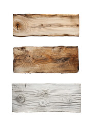 Split wooden board, transparent background, isolated image, generative AI
