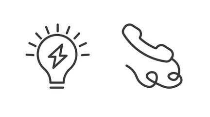 set of thin line icons. outline icons included