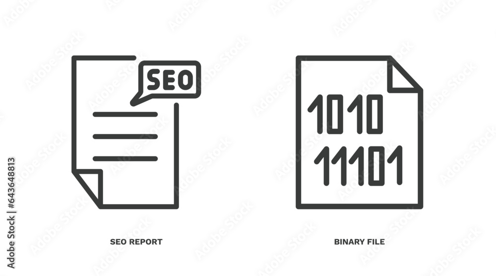 Wall mural set of information technology thin line icons. information technology outline icons included seo rep