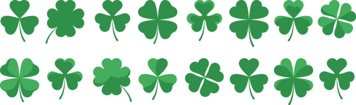 Green clover leaf set