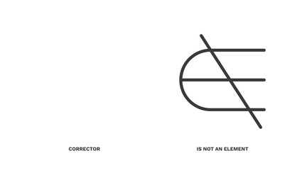 set of education thin line icons. education outline icons included corrector, is not an element of vector.