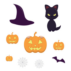 Set of halloween design elements.