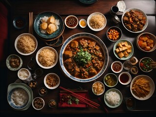 Chinese Food Table