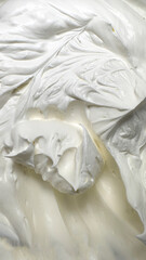 Whipped cream. Fresh whipped cream background.