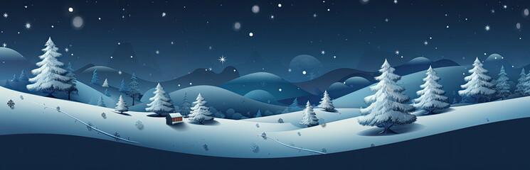 Fototapeta na wymiar Christmas concept panoramic background