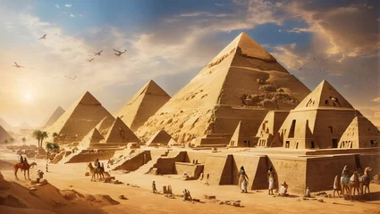 Foto op Canvas pyramids of giza © Love Mohammad