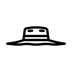 cricket hat cap line icon vector. cricket hat cap sign. isolated contour symbol black illustration