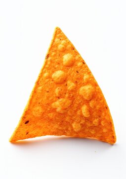 Isolated crunchy doritos on the white background. Generative AI.