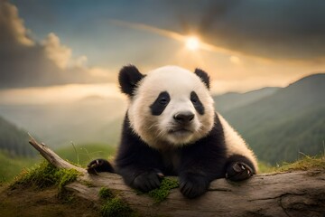 Obraz premium giant panda bear generated ai
