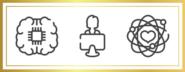 general outline icons set. linear icons sheet included future technology, coworking, core values vector.