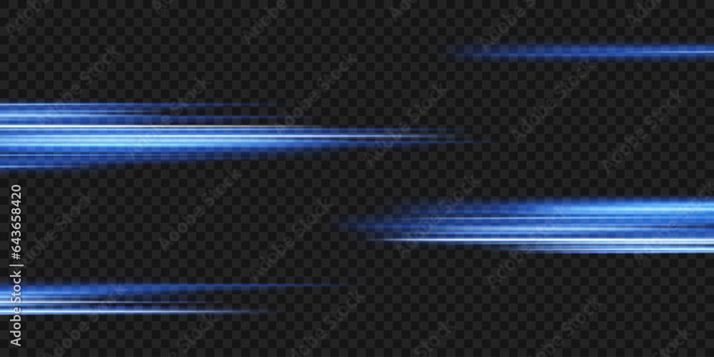 Poster vector illustration of a blue color. light effect. abstract laser beams of light. chaotic neon rays 