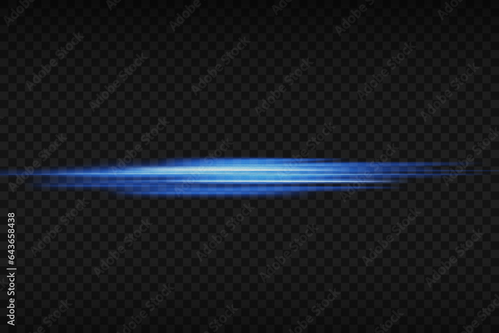 Poster vector illustration of a blue color. light effect. abstract laser beams of light. chaotic neon rays 