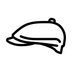 newsboy hat cap line icon vector. newsboy hat cap sign. isolated contour symbol black illustration