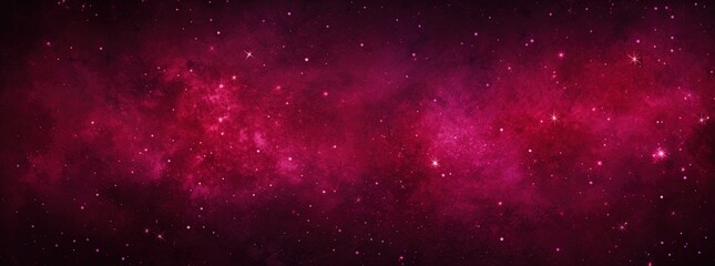 Fototapeta premium Purple, garnet, crimson background with stars. Background. Minimalistic and colorful space banner, card.