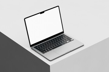 Laptop Air on Cubic Platform Mockup
