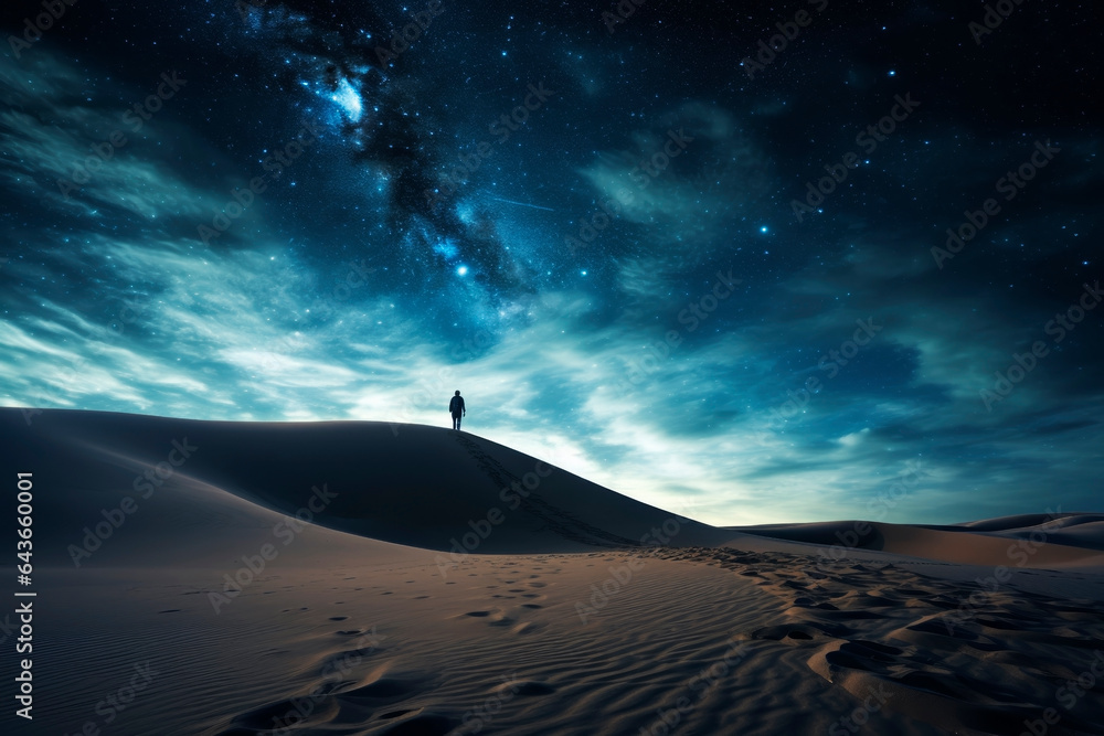 Canvas Prints milky way, view from the earth. generative ai