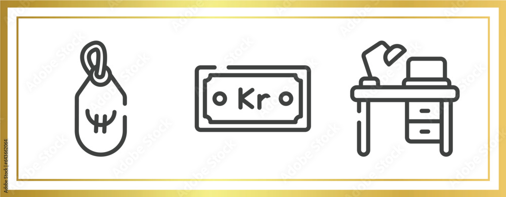 Poster bitcoin outline icons set. linear icons sheet included influencer, graphic card, computers vector.