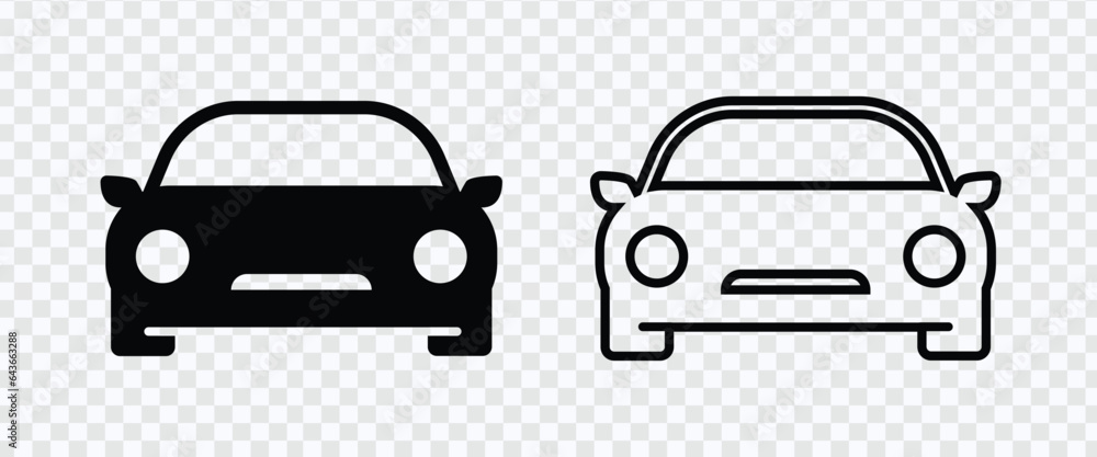 Wall mural car icon. vehicle icon. isolated transparent background