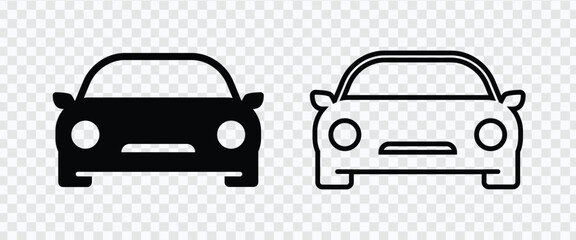 Car icon. Vehicle icon. isolated transparent background 