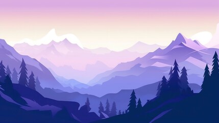 Generate a photography of mountains in the morning
