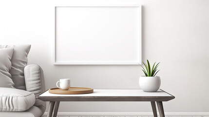 Modern style coffee table Used to decorate websites, mockups, or elegant coffee tables.