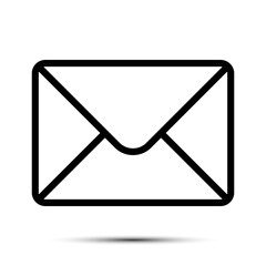 Trendy Email Icon, Message Icon, Mail Icon, Inbox Sign, Messaging Symbol, Envelope Black And White, Letter Sending Message
