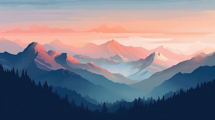 Generate a photography of sunrise over the mountains
