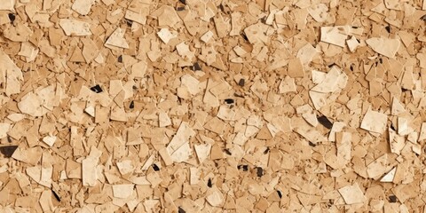 Seamless OSB boards are made of brown wood chips sanded into a wooden background. Top view of OSB wood veneer background, tight, seamless surfaces.